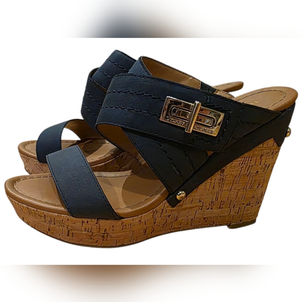 Tommy Hilfiger - Navy Wedge Heels - Size 7M
